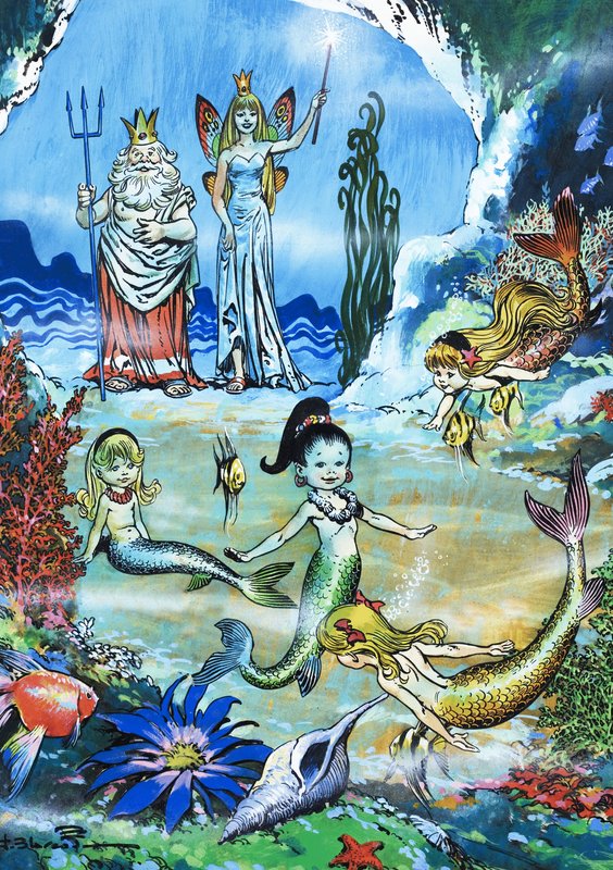 Mermaids at Play by Jesus Blasco