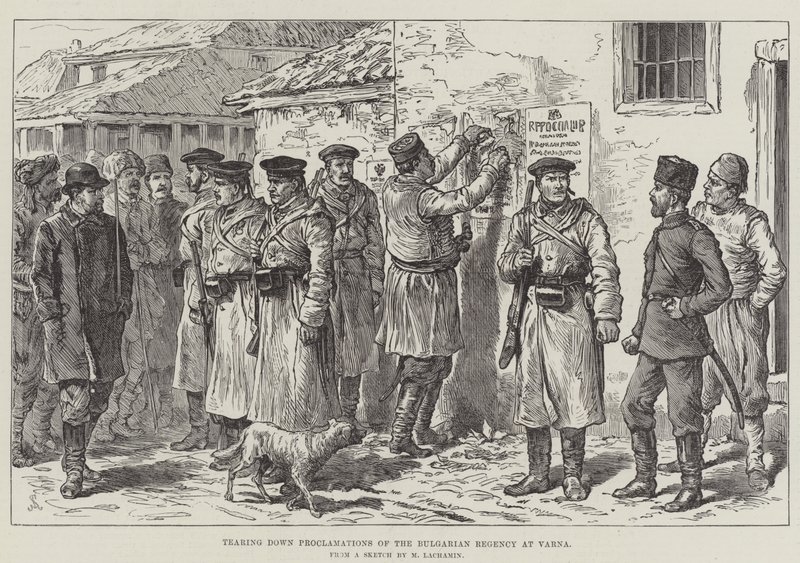 Tearing Down Proclamations of the Bulgarian Regency at Varna by Johann Nepomuk Schonberg