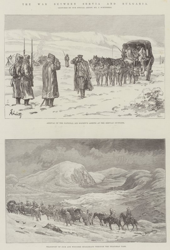 The War Between Servia and Bulgaria by Johann Nepomuk Schonberg
