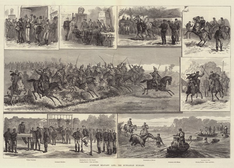 Austrian Military Life, the Hungarian Hussars by Johann Nepomuk Schonberg