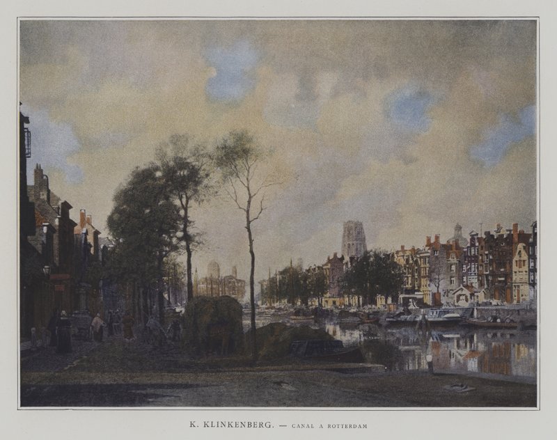 Canal in Rotterdam by Johannes Karel Christian Klinkenberg