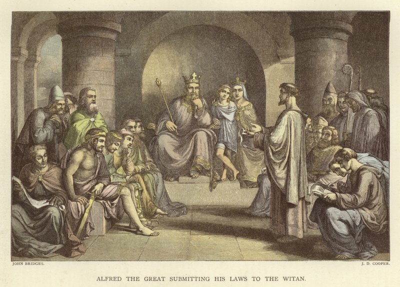 Alfred the Great Submitting His Laws to the Witan by John Bridges