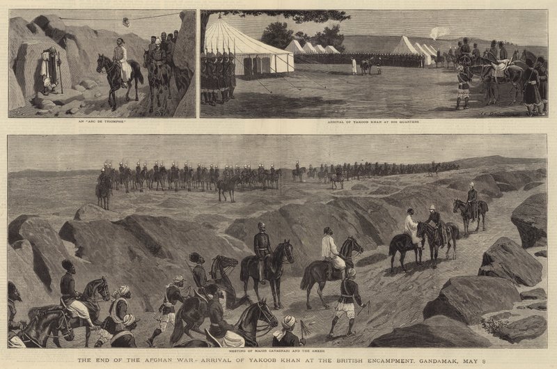 The End of the Afghan War, Arrival of Yakoob Khan at the British Encampment, Gandamak, 8 May by John Charles Dollman