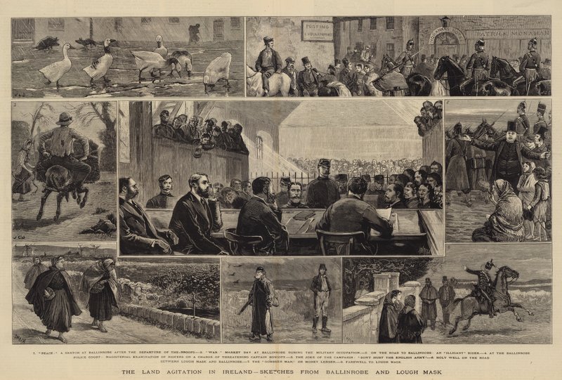 The Land Agitation in Ireland, Sketches from Ballinrobe and Lough Mask by John Charles Dollman