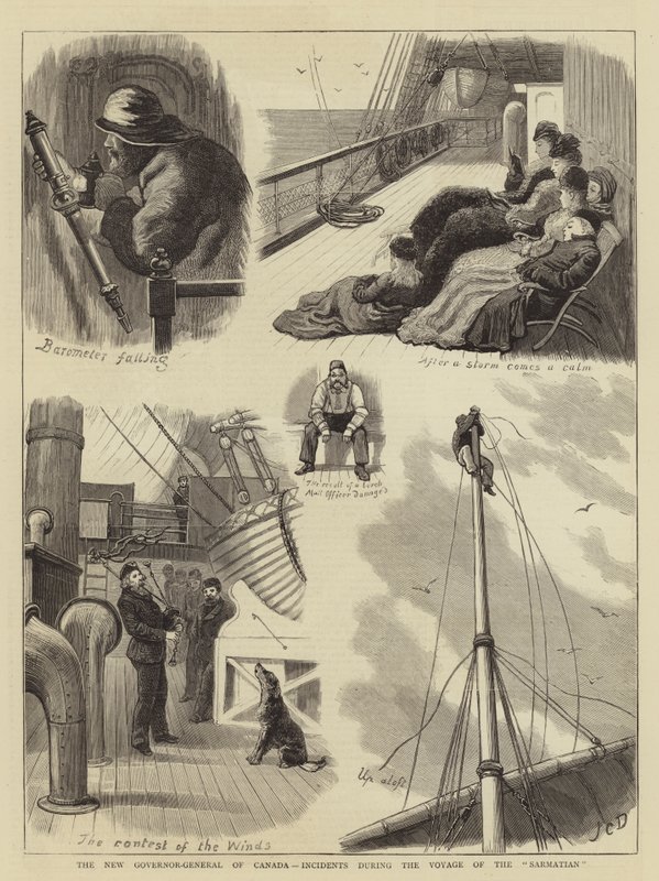 The New Governor-General of Canada, Incidents During the Voyage of the Sarmatian by John Charles Dollman
