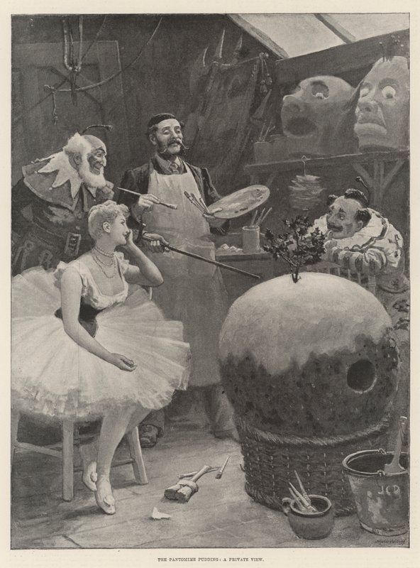The Pantomime Pudding, a Private View by John Charles Dollman