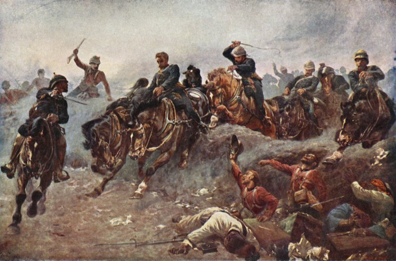 British artillery entering enemy lines at Tel el-Kebir, 1882 by John Charlton