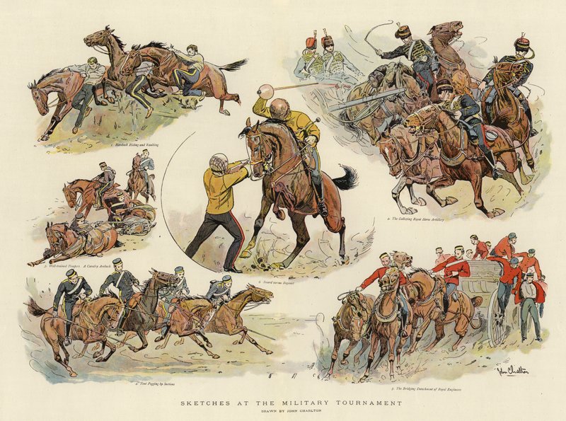 Sketches at the Military Tournament by John Charlton