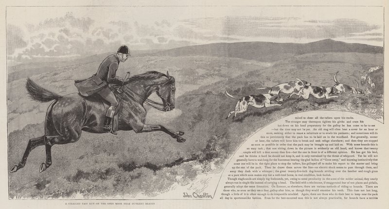The Chase of the Wild Red Deer on Exmoor by John Charlton