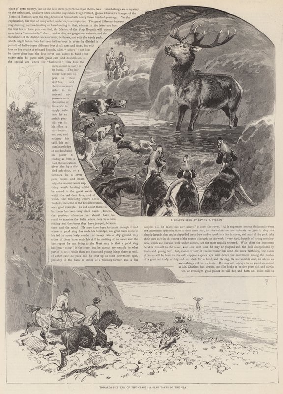 The Chase of the Wild Red Deer on Exmoor by John Charlton
