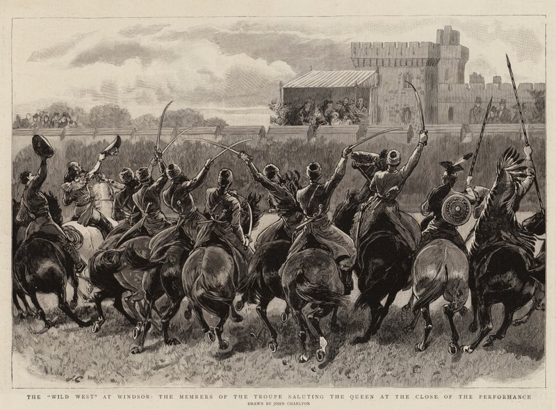 The Wild West at Windsor, the Members of the Troupe Saluting the Queen at the Close of the Performance by John Charlton
