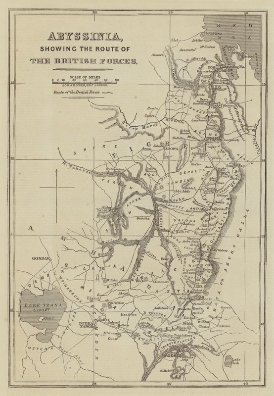 Abyssinia, Showing the Route of the British Forces by John Dower