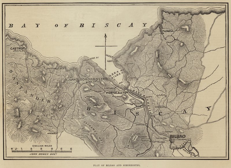 Plan of Bilbao and Somorrostro by John Dower