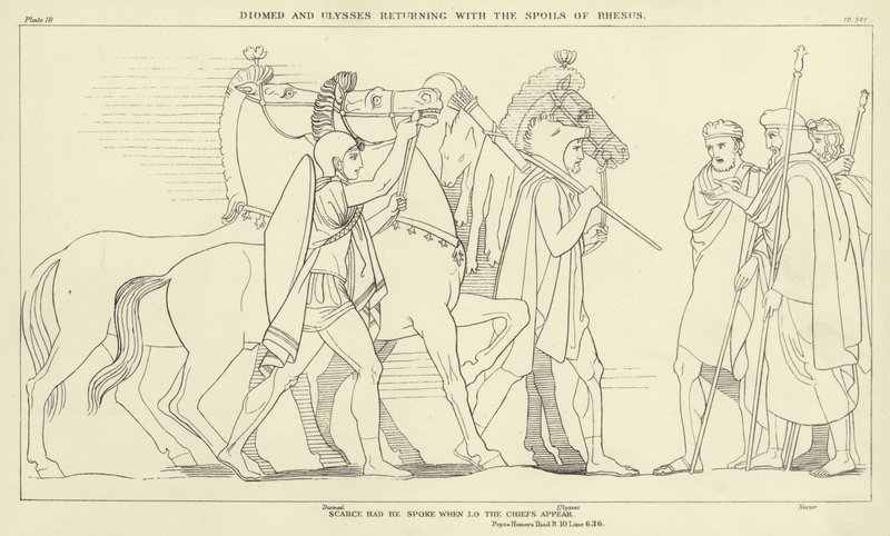 Diomed and Ulysses Returning with the Spoils of Rhesus by John Flaxman
