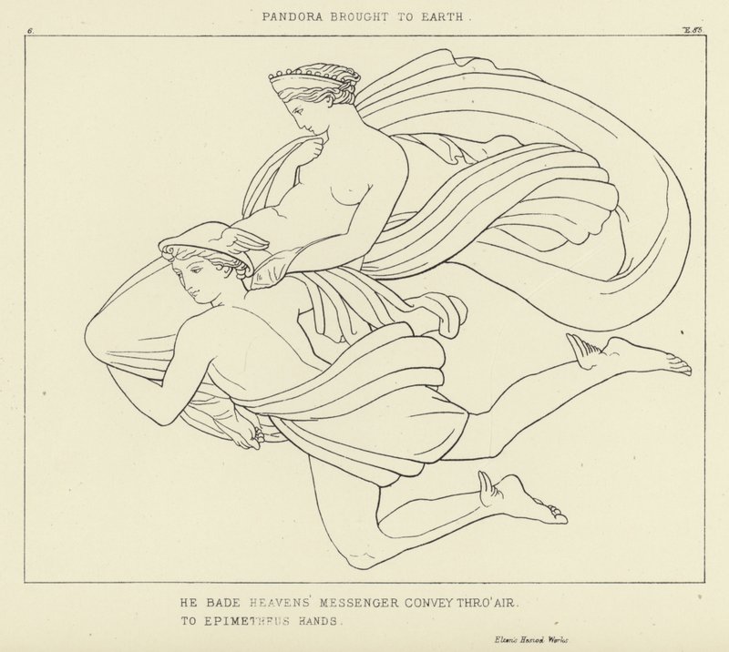 Pandora brought to Earth by John Flaxman