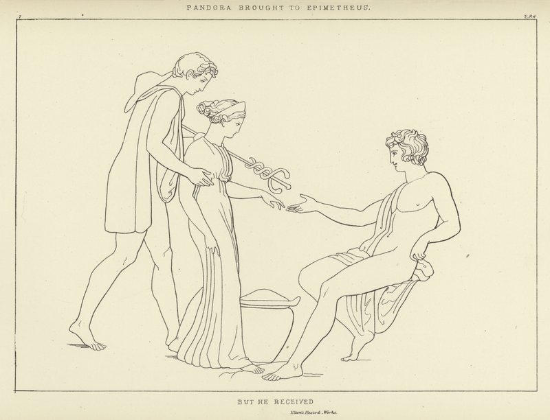 Pandora Brought to Epimetheus by John Flaxman