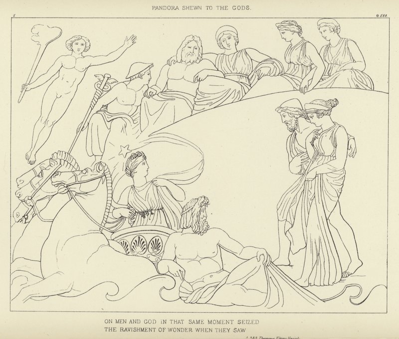 Pandora Shown to the Gods by John Flaxman