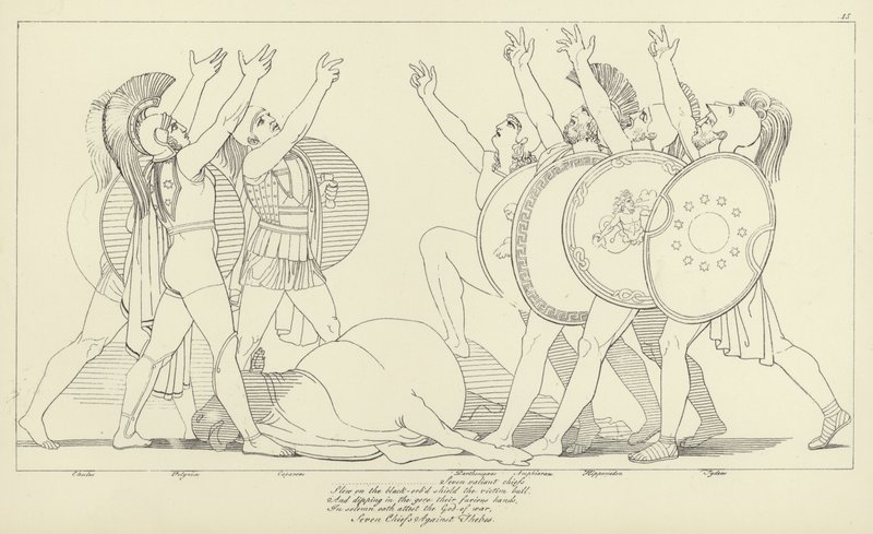 Seven Chiefs against Thebes by John Flaxman