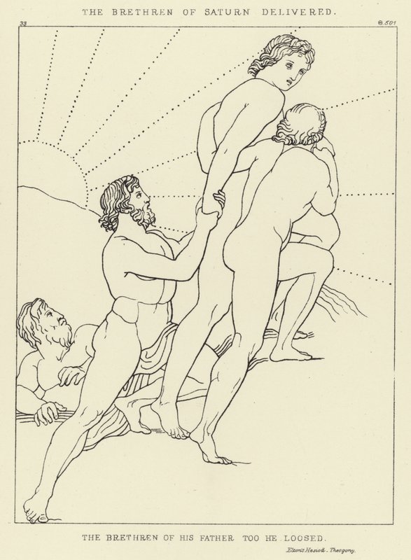 The Brethren of Saturn delivered by John Flaxman