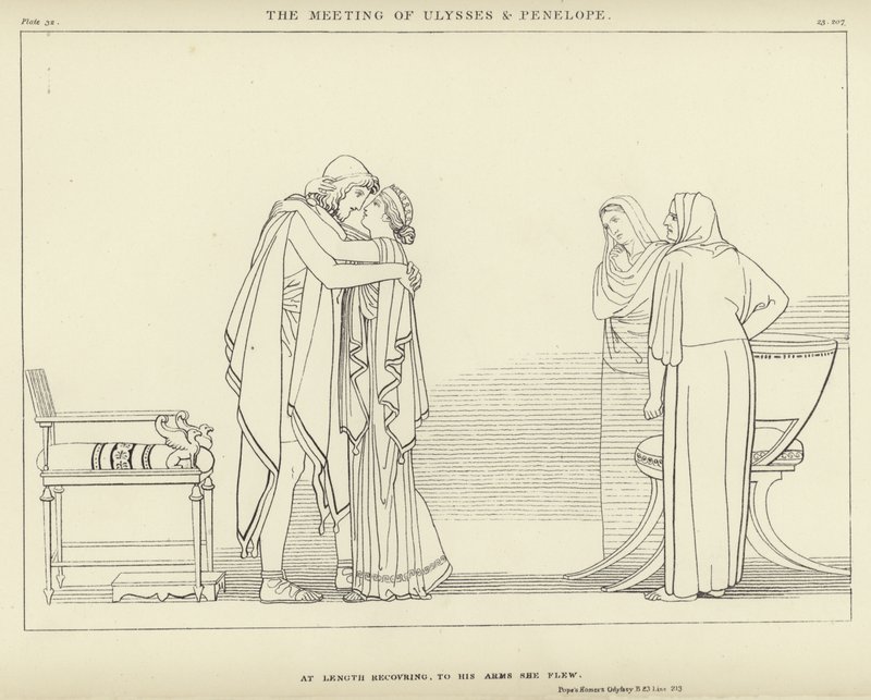 The Meeting of Ulysses and Penelope by John Flaxman