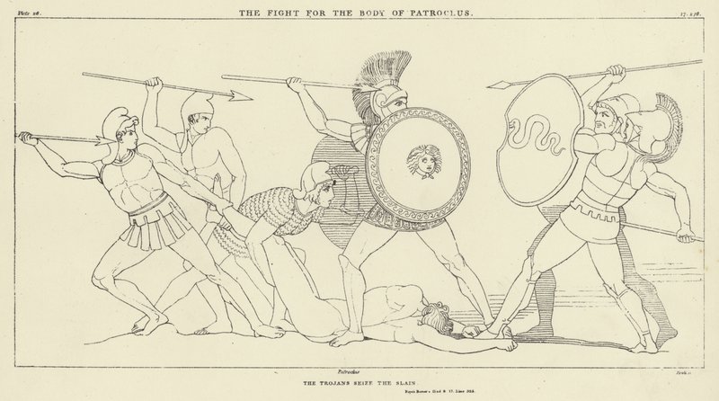 The Fight for the Body of Patroclus by John Flaxman