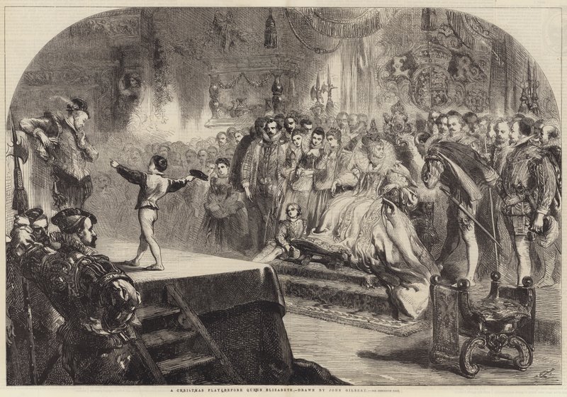 A Christmas Play before Queen Elizabeth by John Gilbert