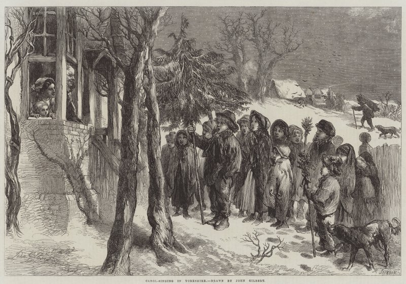 Carol-Singing in Yorkshire by John Gilbert