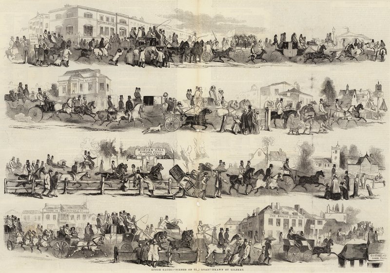 Epsom Races, Scenes on the Road by John Gilbert