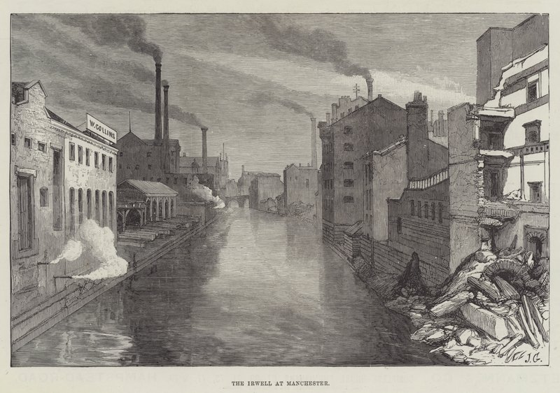 The Irwell at Manchester by John Gilbert