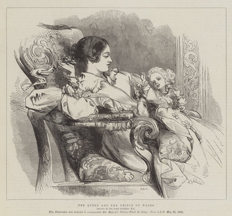 The Queen and the Prince of Wales by John Gilbert