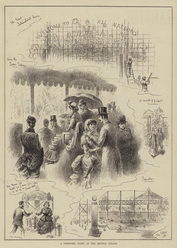 A Firework Night at the Crystal Palace by John Jellicoe