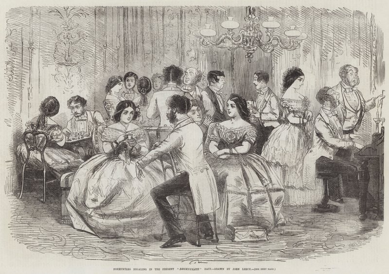 Foxhunters Regaling in the Present Degenerate Days by John Leech