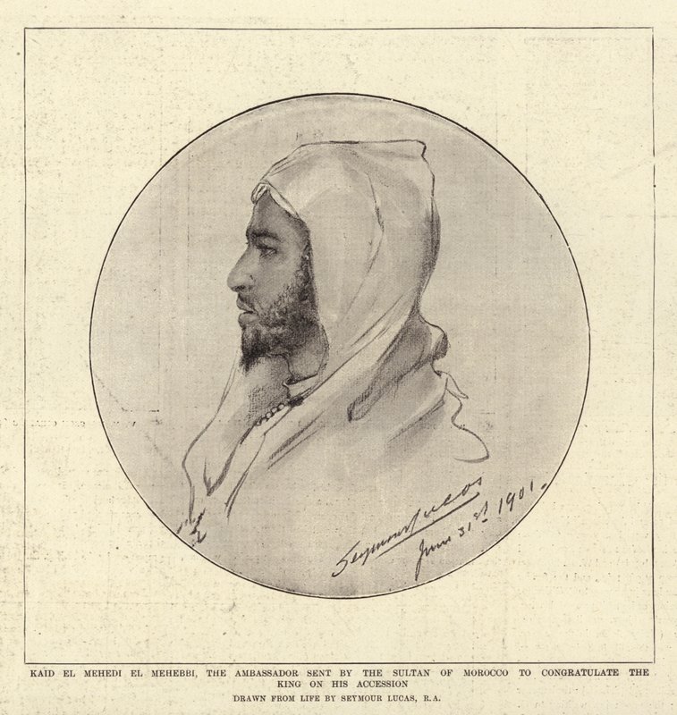 Kaid El Mehedi El Mehebbi, the Ambassador Sent by the Sultan of Morocco to Congratulate the King on His Accession by John Seymour Lucas
