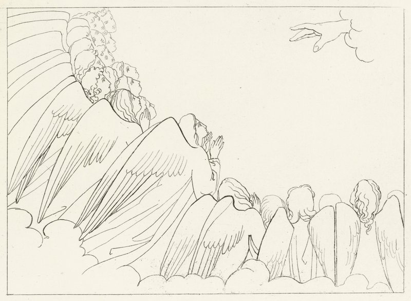 The Hierarchies, Paradise, Canto 29 by John (after) Flaxman