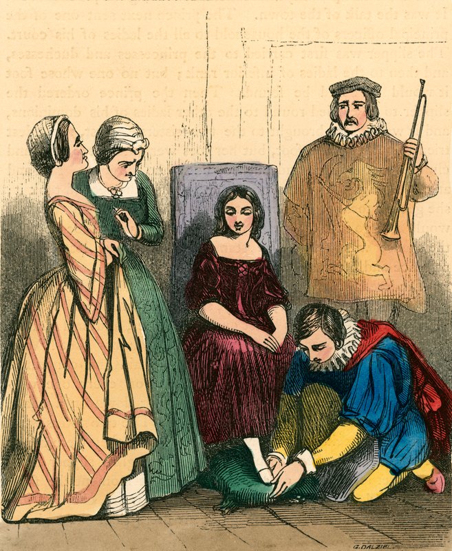 Cinderella Fitting on the Glass Slipper by John Absolon