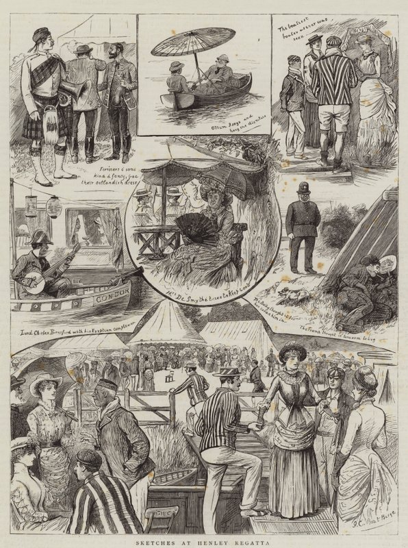 Sketches at Henley Regatta by John Charlton
