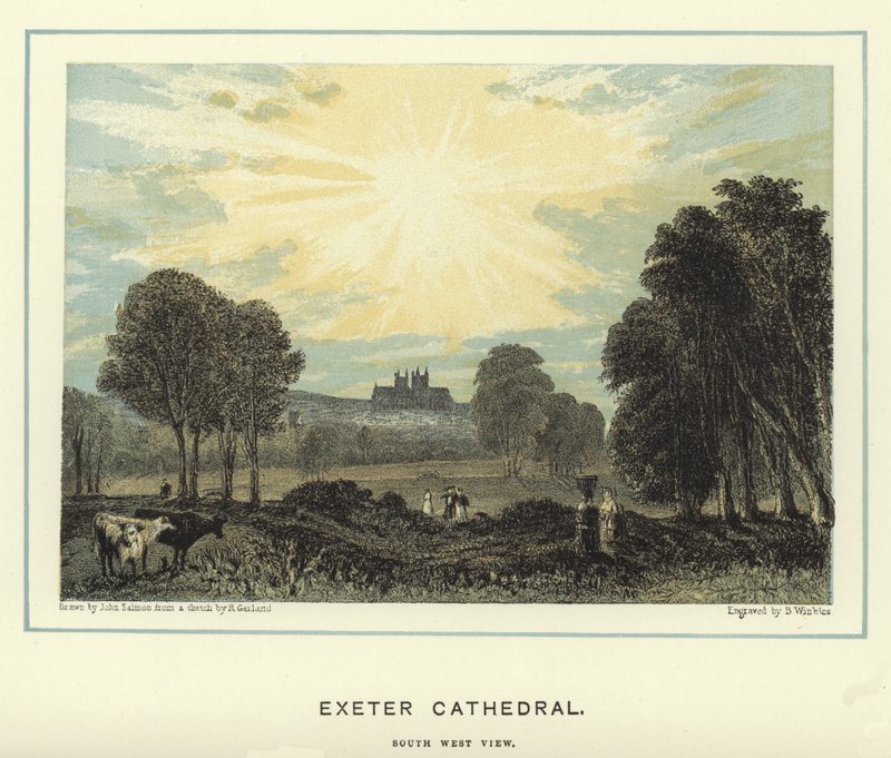 Exeter Cathedral, south west view by John Francis Salmon