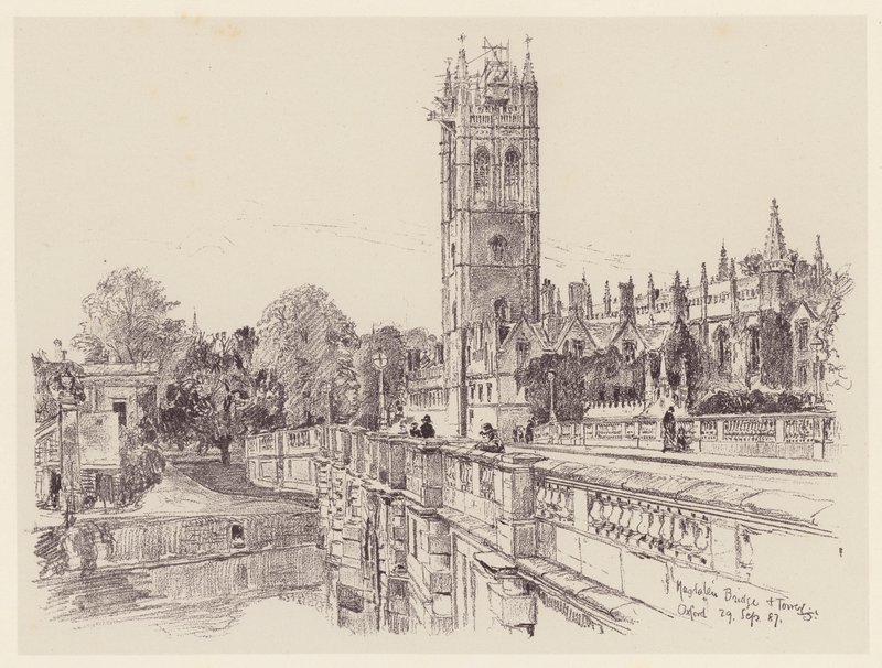 Magdalen College from the Bridge by John Fulleylove