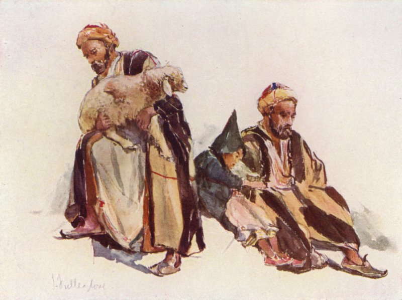 Syrian Shepherds and Shepherd Boy by John Fulleylove
