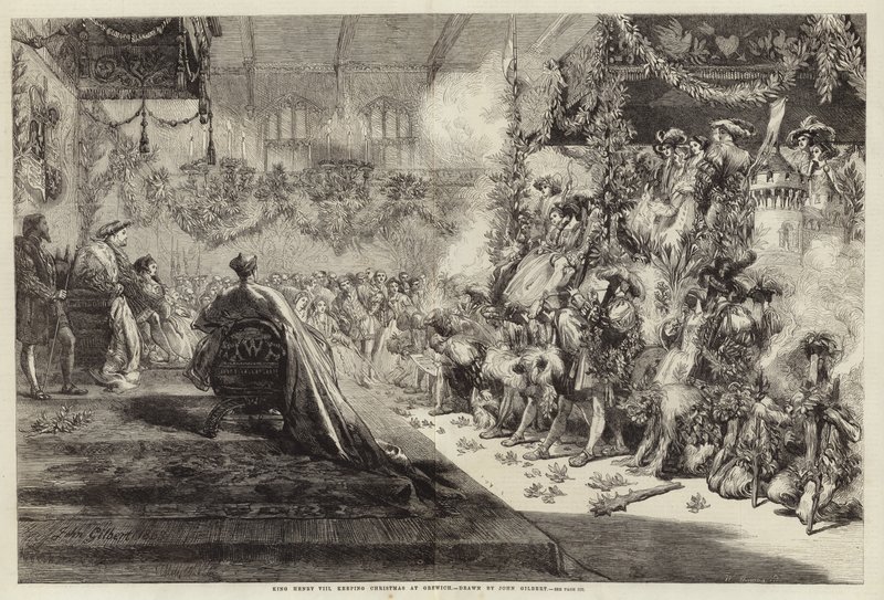 King Henry VIII Keeping Christmas at Greenwich by John Gilbert