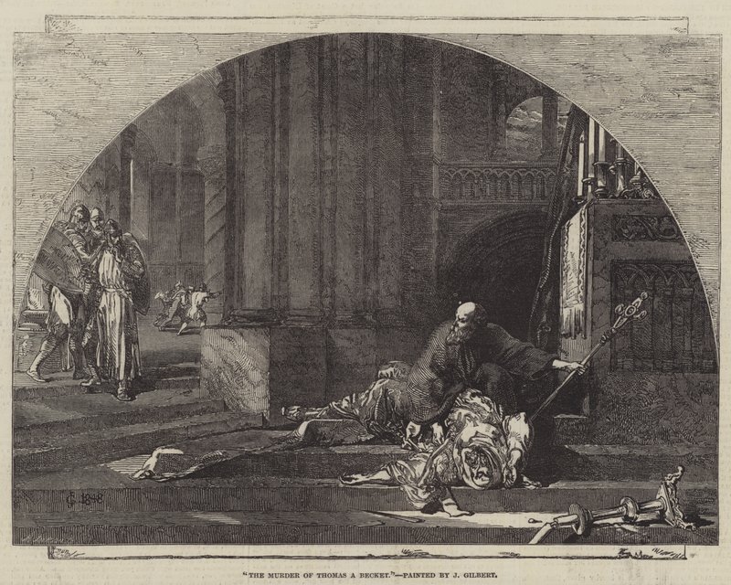 The Murder of Thomas A Becket by John Gilbert