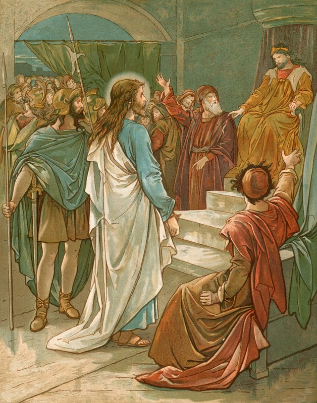 Jesus in Front of Pilate by John Lawson