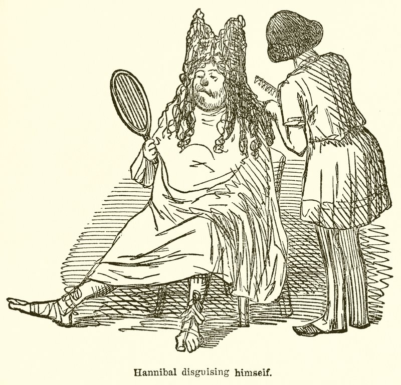 Hannibal Disguising himself by John Leech