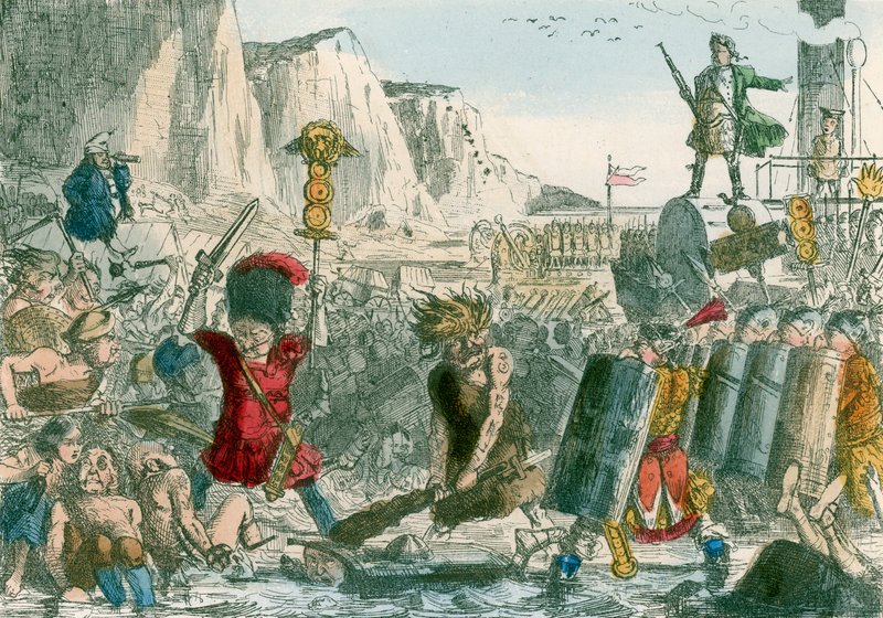 Landing of Julius Caesar by John Leech