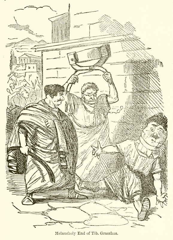 Melancholy End of Tib. Gracchus by John Leech