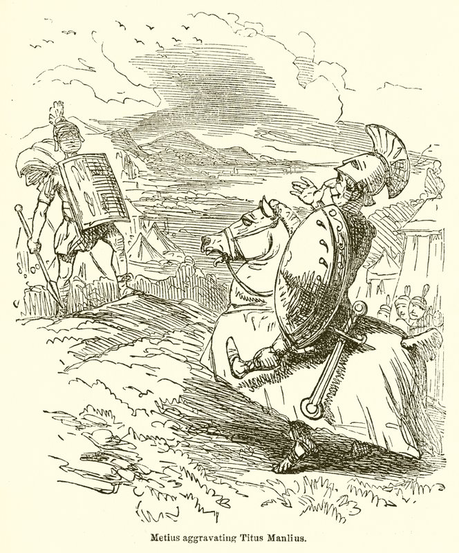 Metius Aggravating Titus Manlius by John Leech