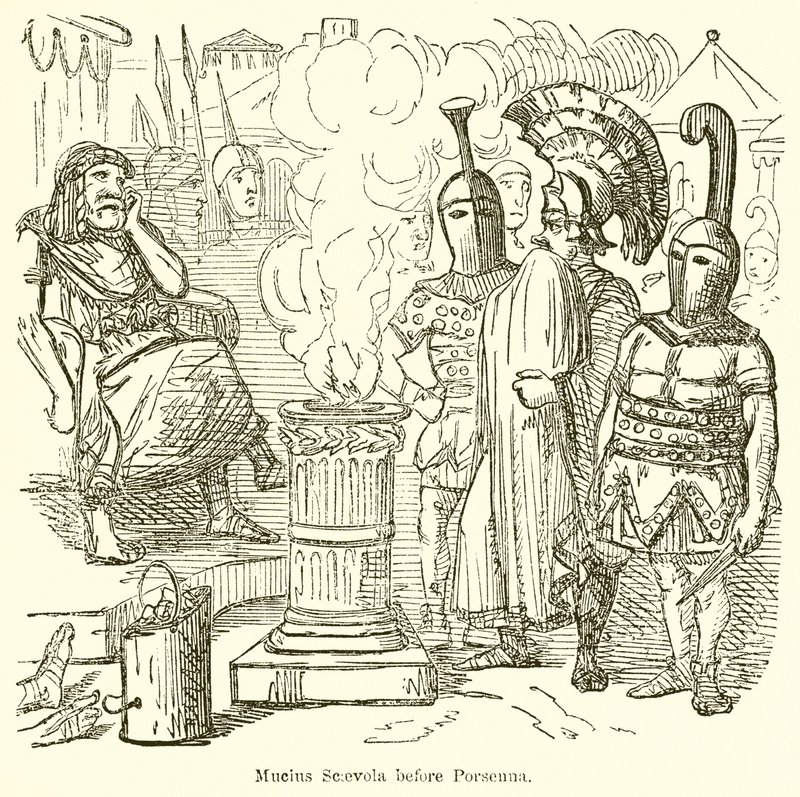 Mucius Scaevola before Porsenna by John Leech