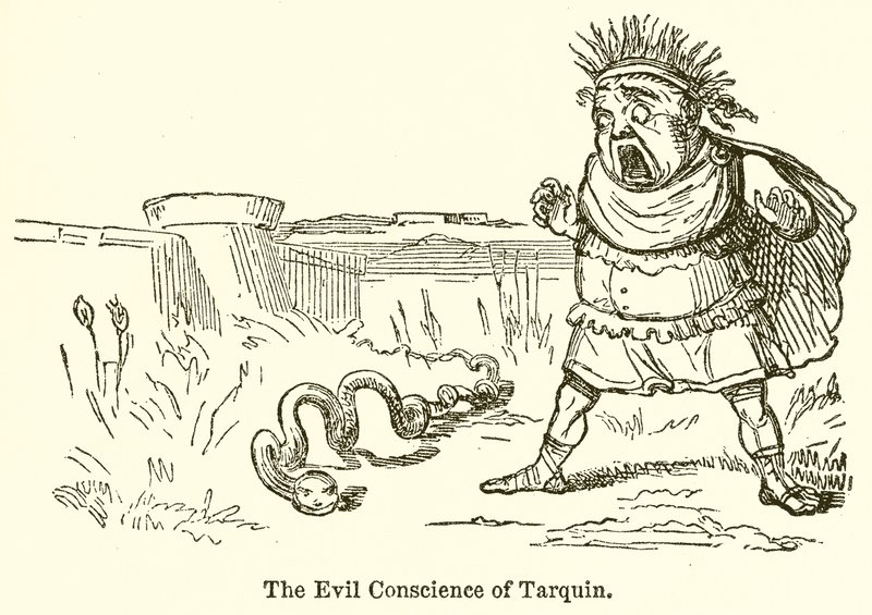 The Evil Conscience of Tarquin by John Leech