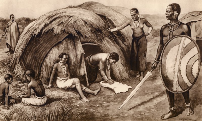 Native family in Kenya by John Macfarlane