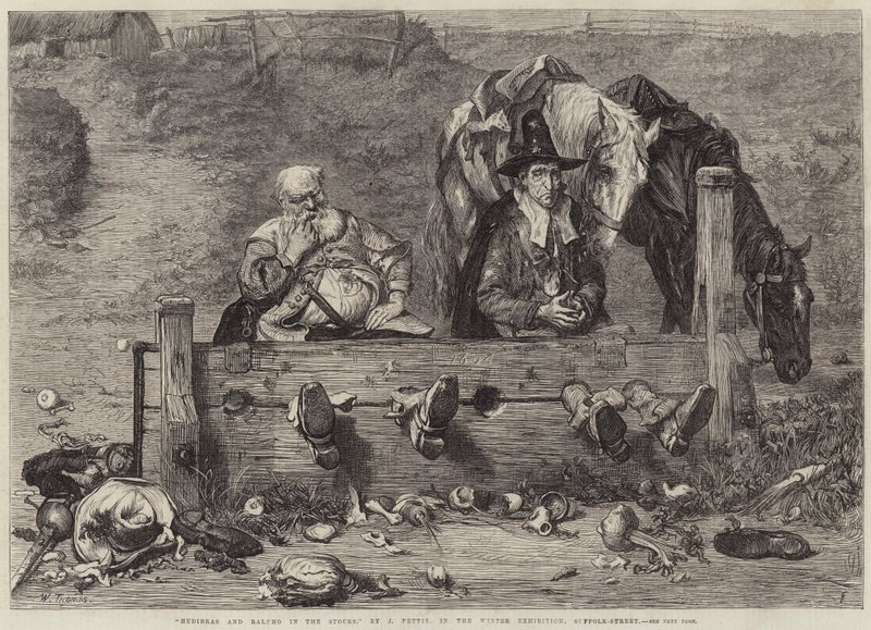 Hudibras and Ralpho in the Stocks by John Pettie